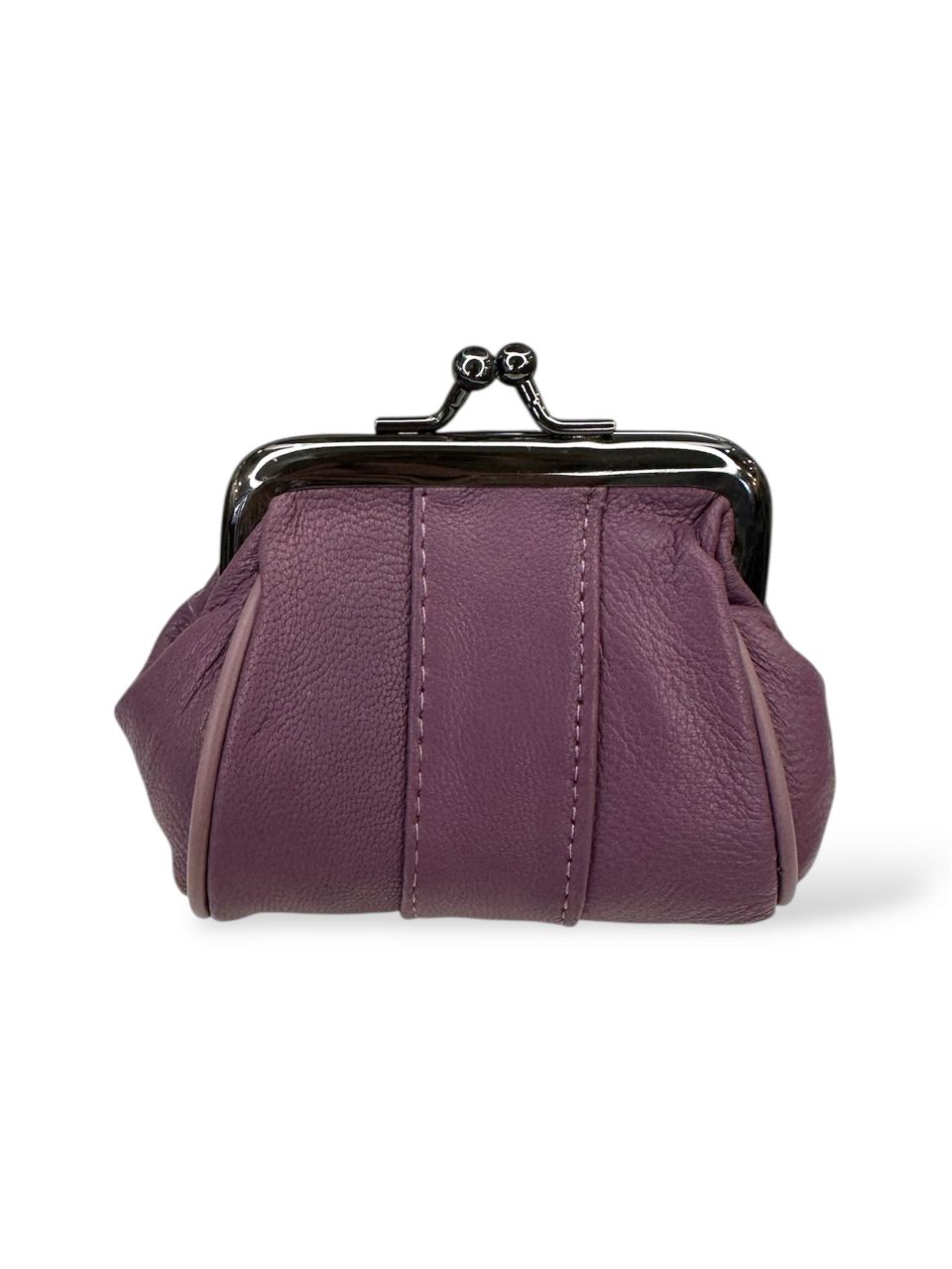 Csatos, keretes bőr pénztárca, merevítős