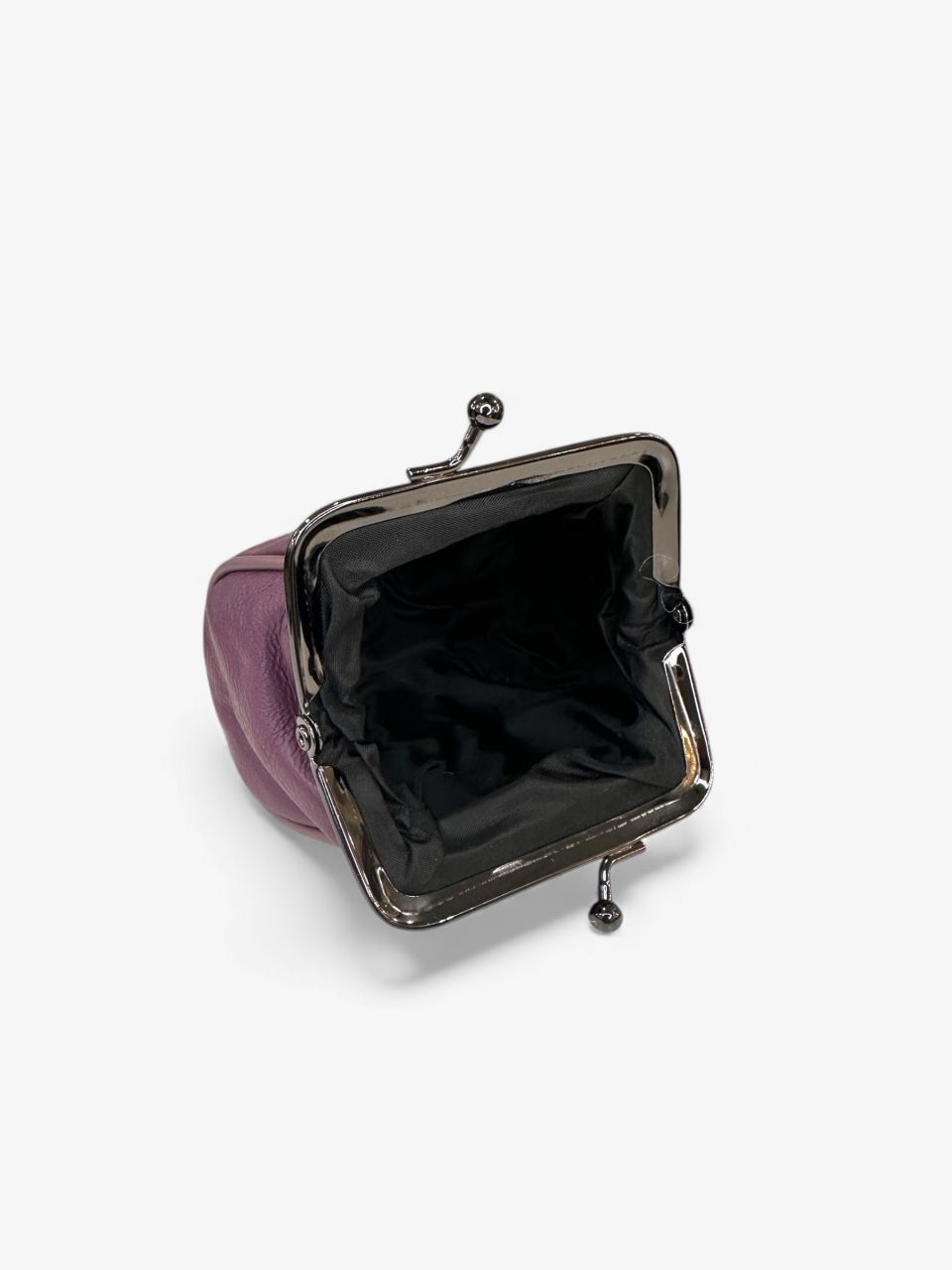 Csatos, keretes pici bőr pénztárca, merevítős