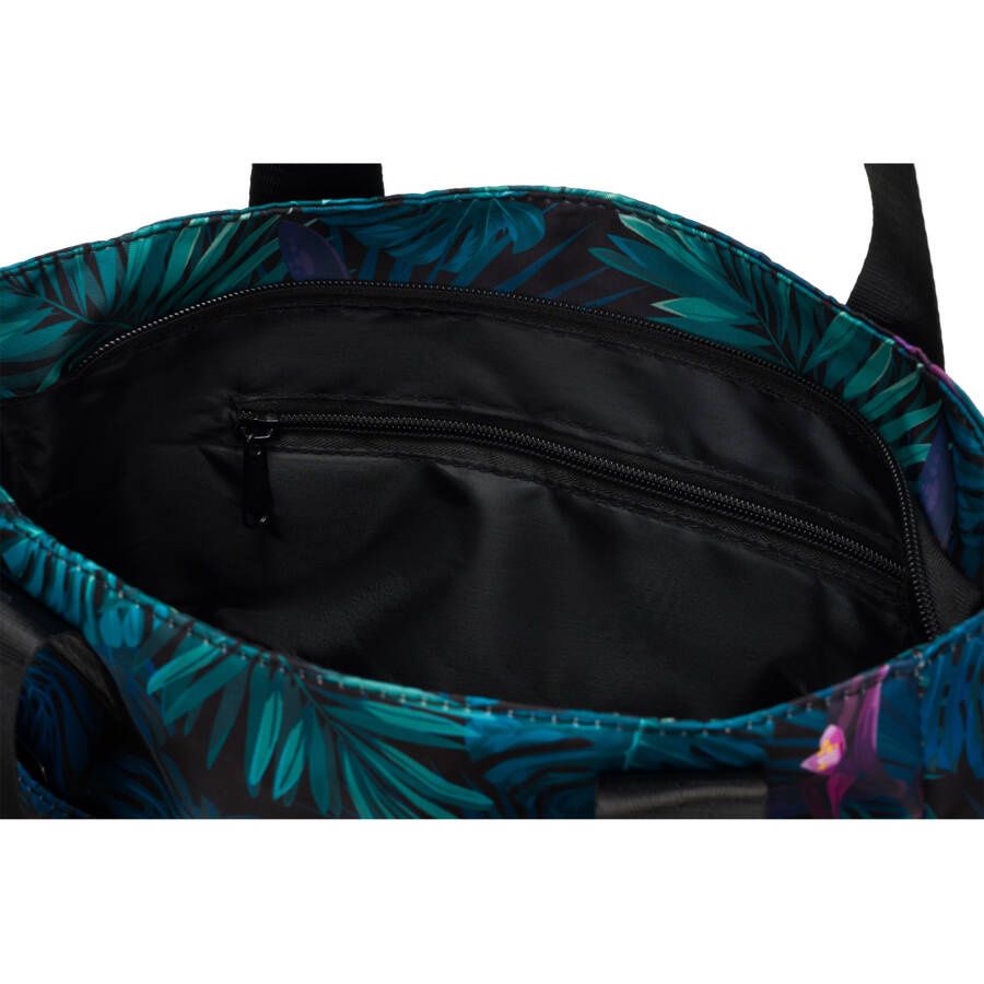 Zöld-kék levélmintás Rovicky puha shopper Zöld-kék levélmintás Rovicky puha shopper