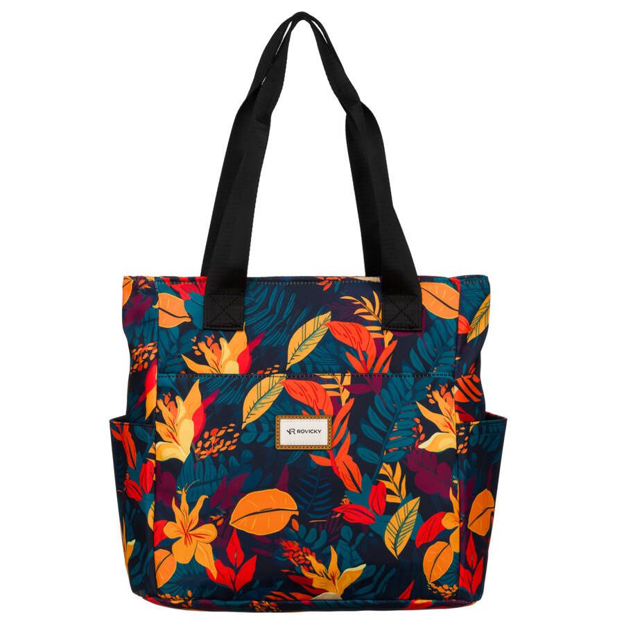 Kék-narancs levélmintás Rovicky puha shopper Kék-narancs levélmintás Rovicky puha shopper