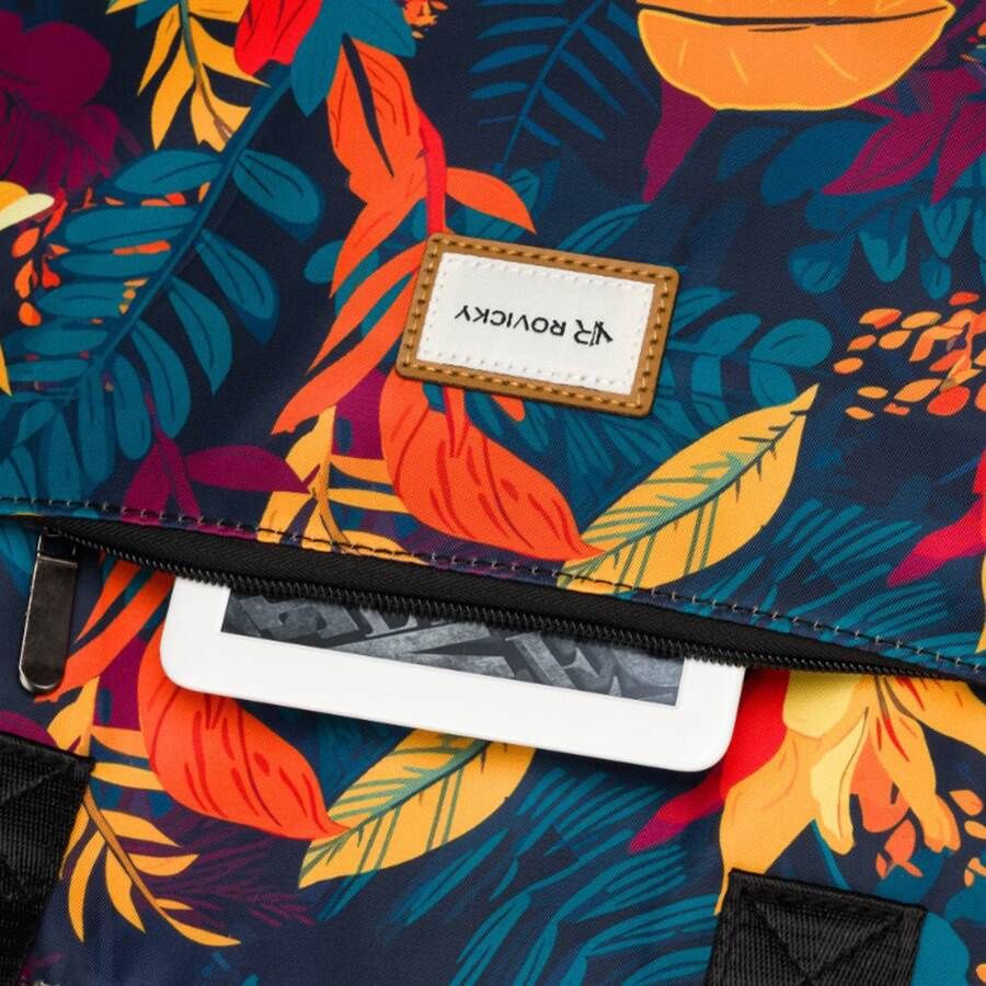 Kék-narancs levélmintás Rovicky puha shopper Kék-narancs levélmintás Rovicky puha shopper