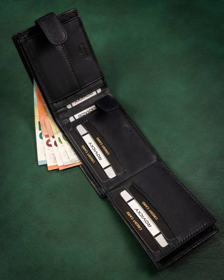 Kék Rovicky nagyméretű patentos férfi pénztárca