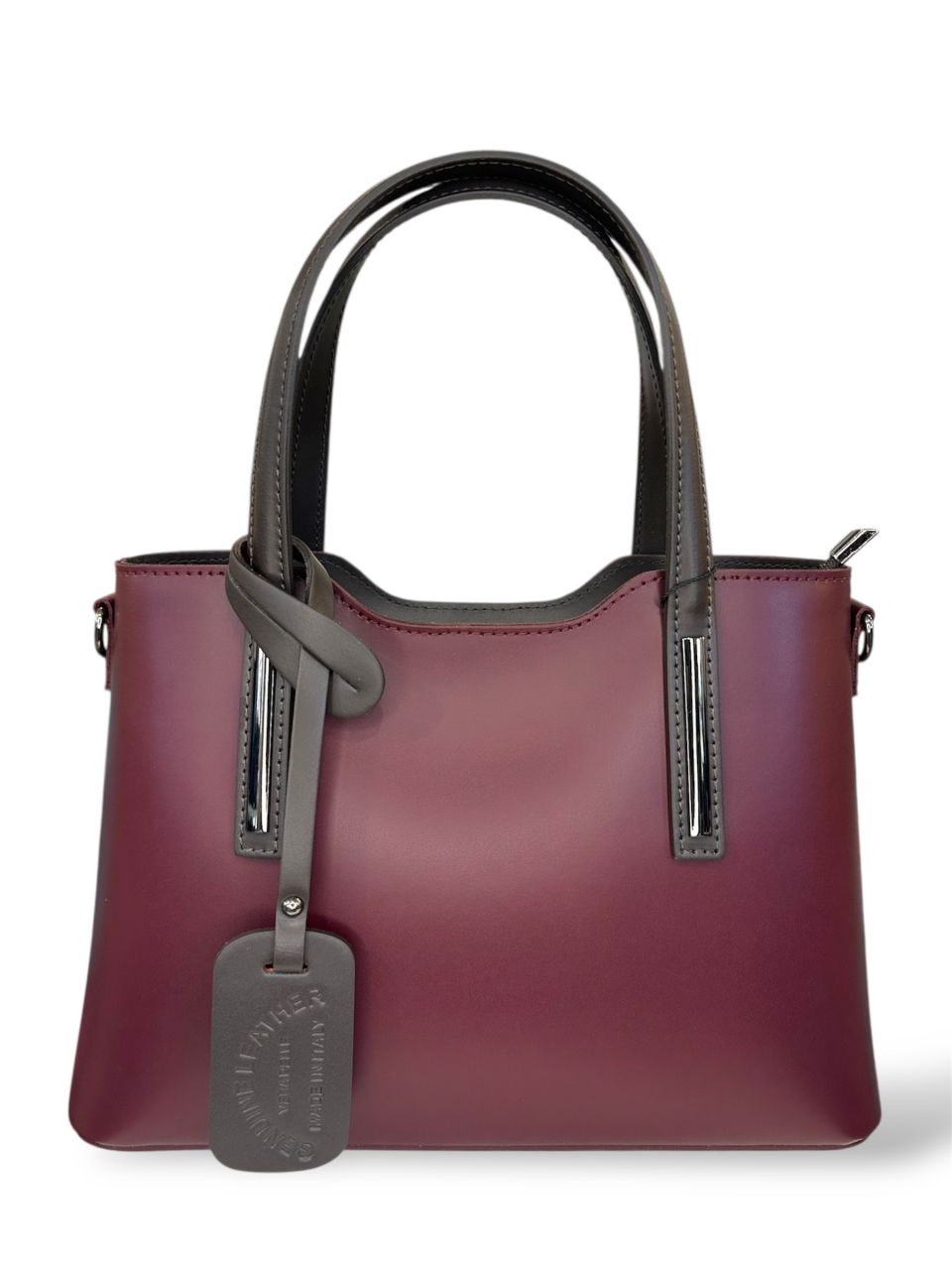 Bordó női bőr kézitáska