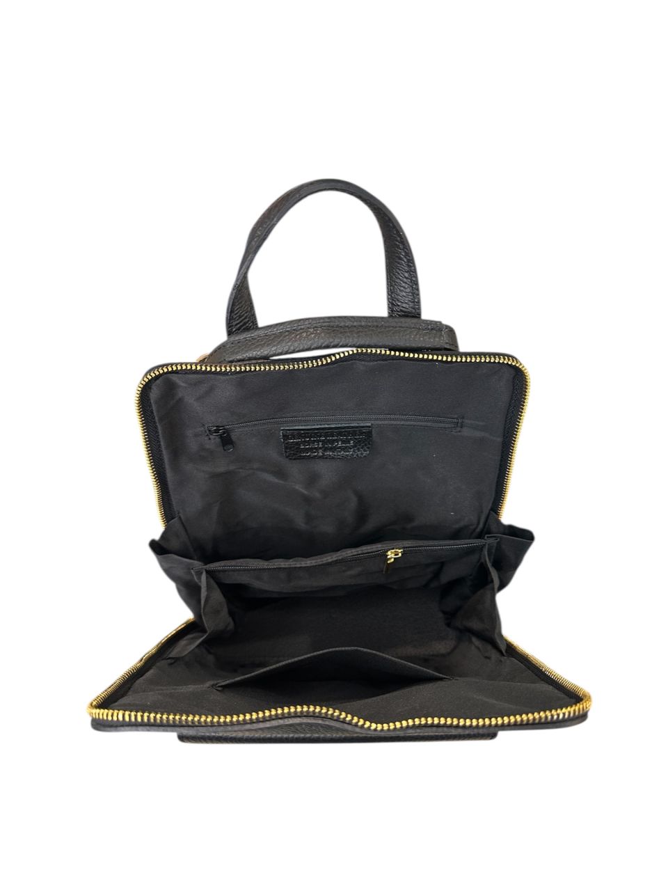 Fekete női bőr átalakítható hátizsák