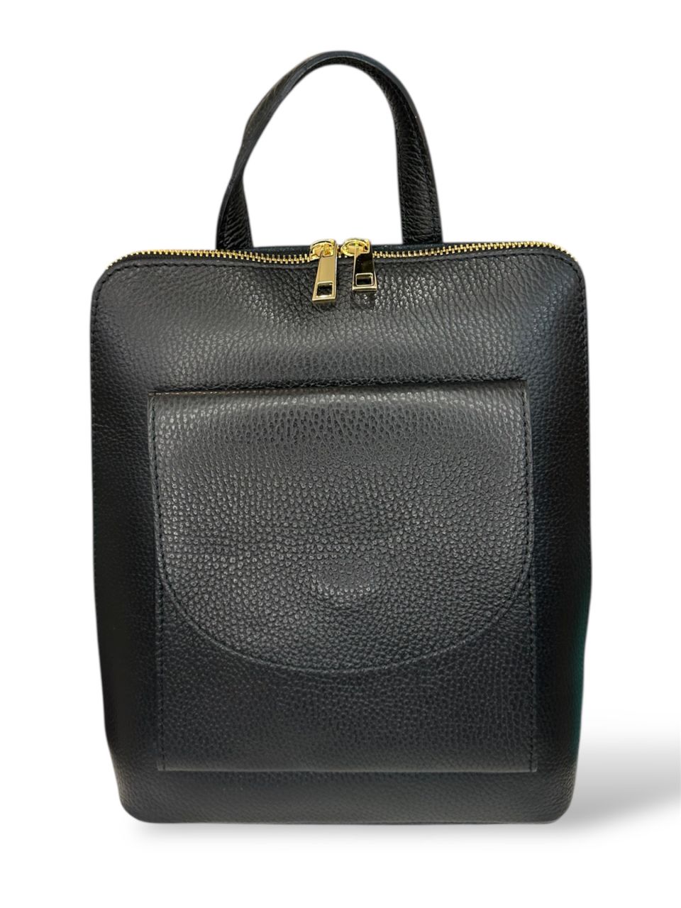 Fekete női bőr átalakítható hátizsák