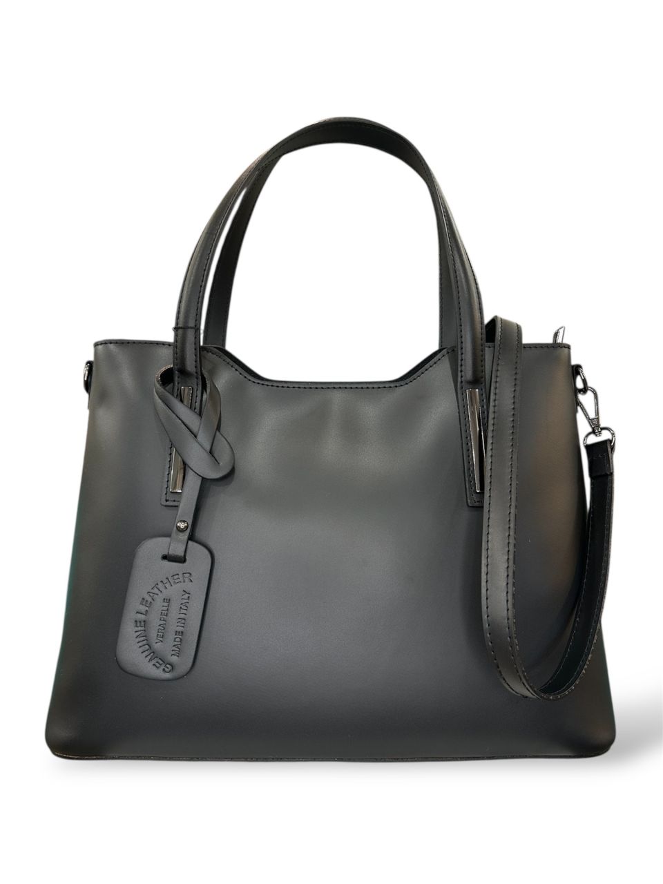 Fekete nagy női bőr kézitáska