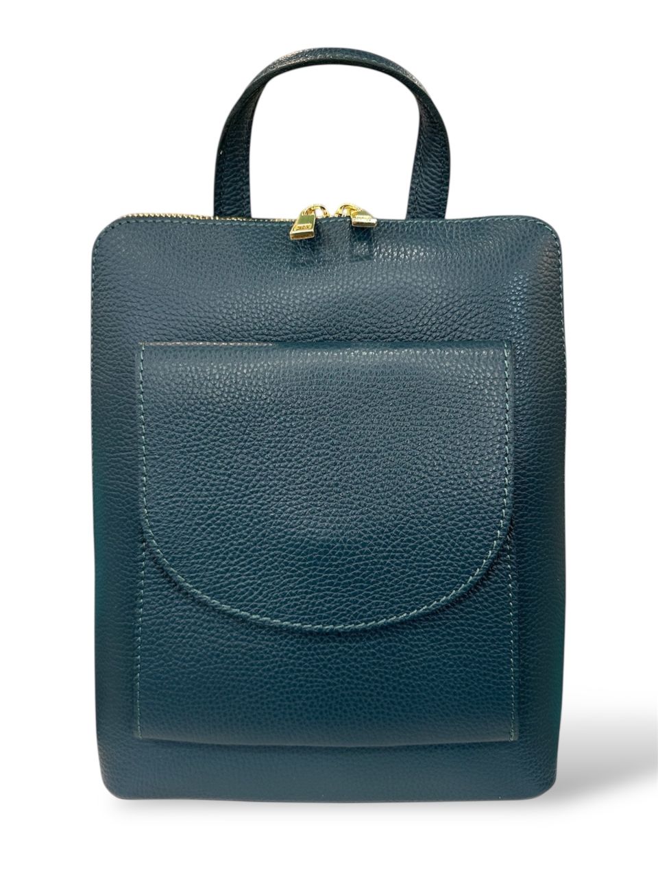 Zöldeskék női bőr átalakítható hátizsák