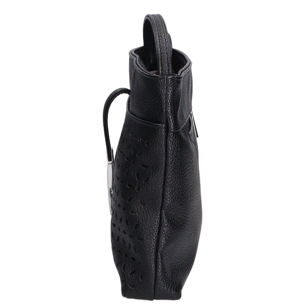 Fekete áttört Karen kicsi oldaltáska