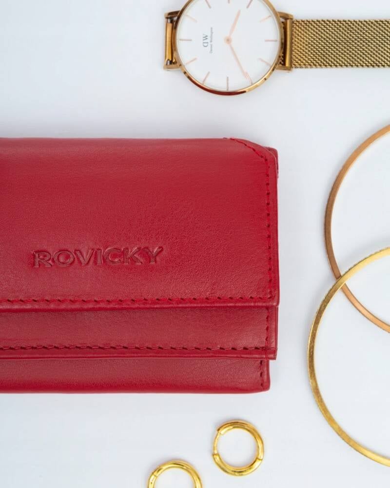 Piros extra pici Rovicky bőr pénztárca Piros extra pici Rovicky bőr pénztárca