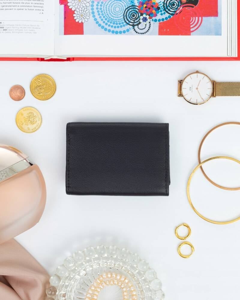 Fekete extra pici Rovicky bőr pénztárca Fekete extra pici Rovicky bőr pénztárca