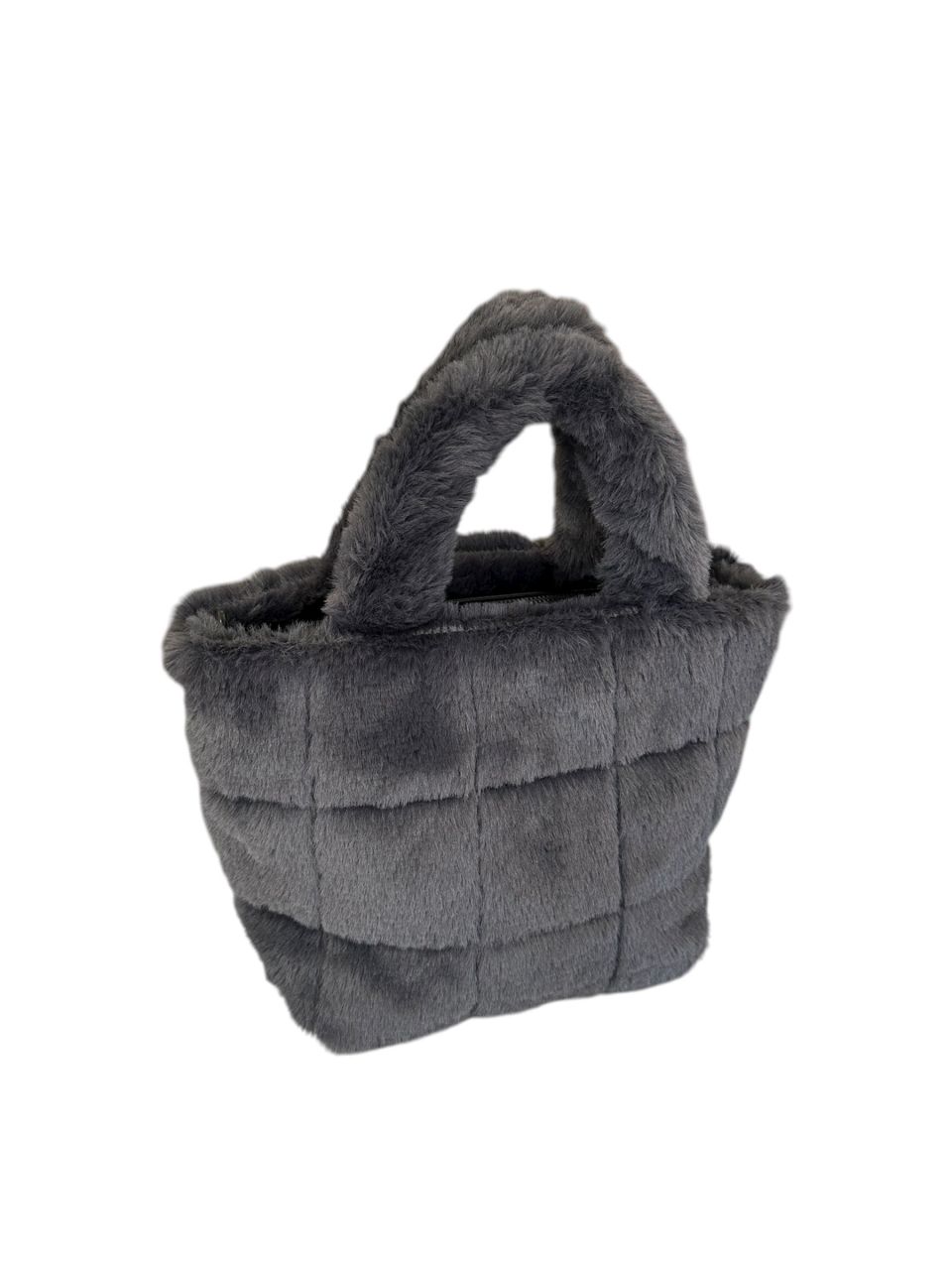 Szürke szőrmés David Jones kézitáska