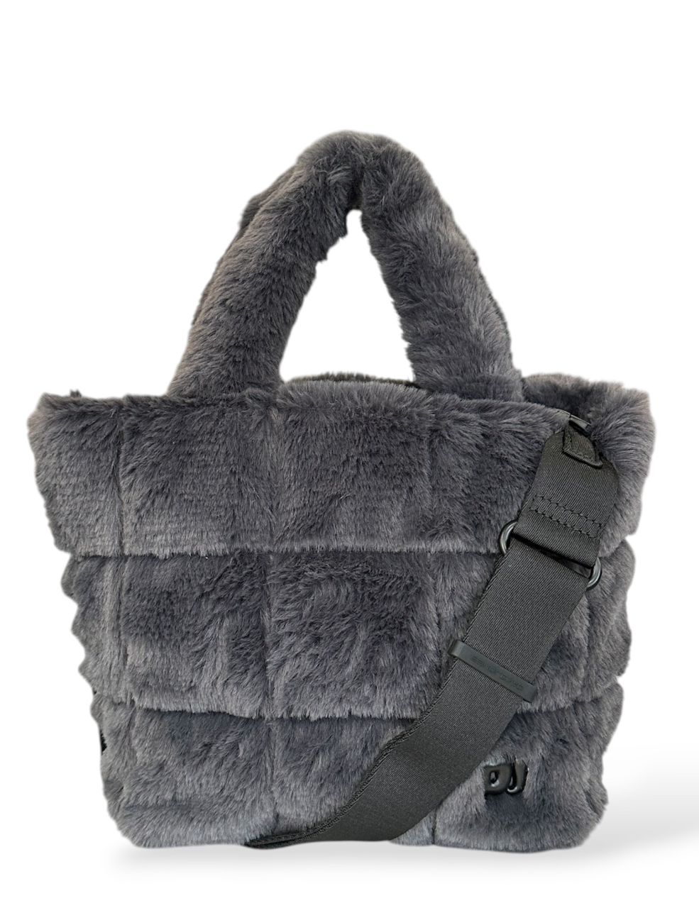 Szürke szőrmés David Jones kézitáska