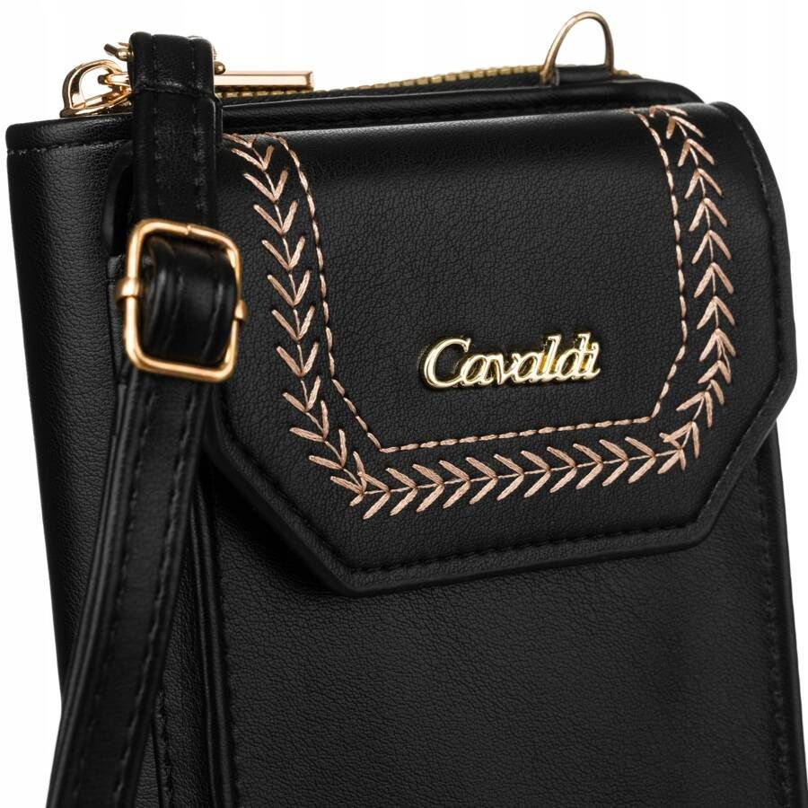 Fekete pénztárcás mobiltelefon oldaltáska - álló Fekete pénztárcás mobiltelefon oldaltáska - álló