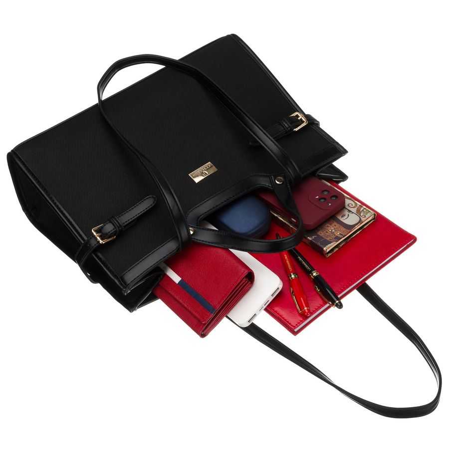 Fekete Peterson nagy váll-/kézitáska