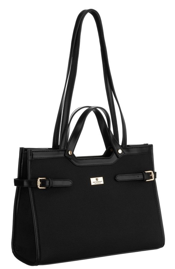 Fekete Peterson nagy váll-/kézitáska