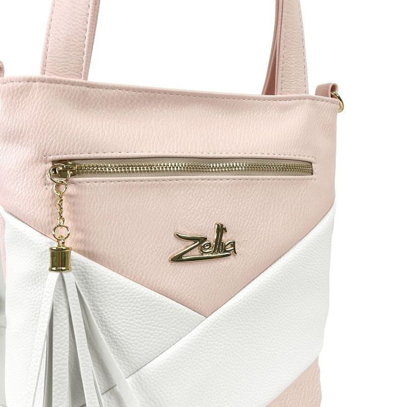 Rózsaszín - fehér Zellia női válltáska Rózsaszín - fehér Zellia női válltáska