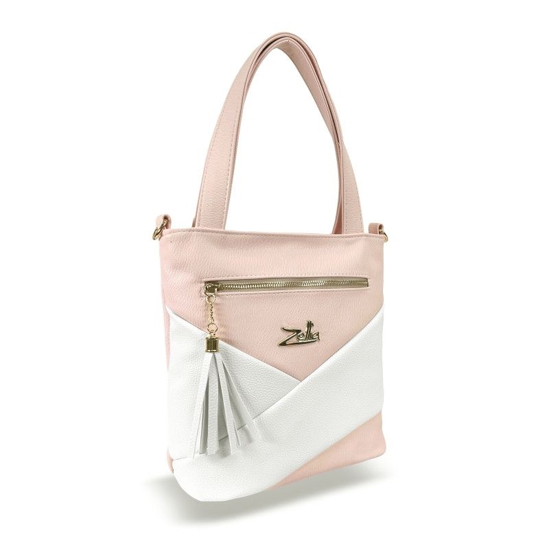 Rózsaszín - fehér Zellia női válltáska Rózsaszín - fehér Zellia női válltáska