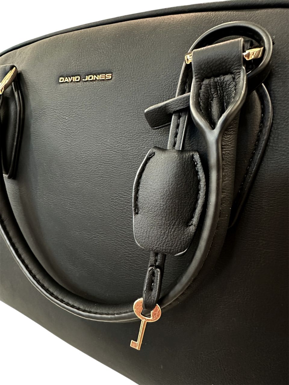 Fekete nagy David Jones kézitáska, lakattal zárható