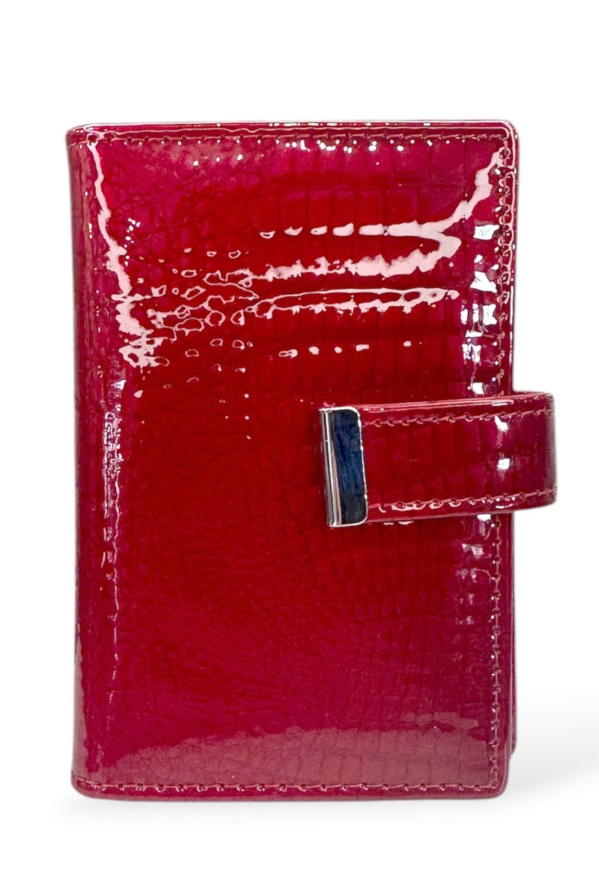 Piros Jennifer Jones lakkbőr kártyatartó