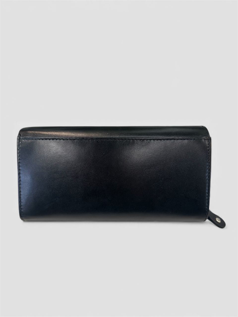 Fekete nyomott virágmintás női bőr pénztárca