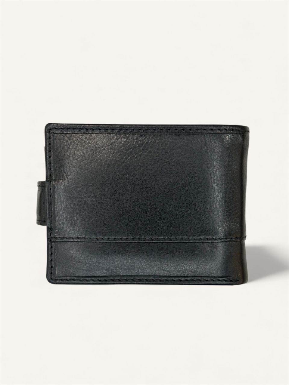 Fekete kisebb patentos férfi bőr pénztárca