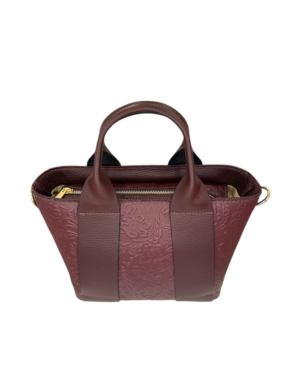 Burgundi női bőr táska és pénztárca szett Burgundi női bőr táska és pénztárca szett