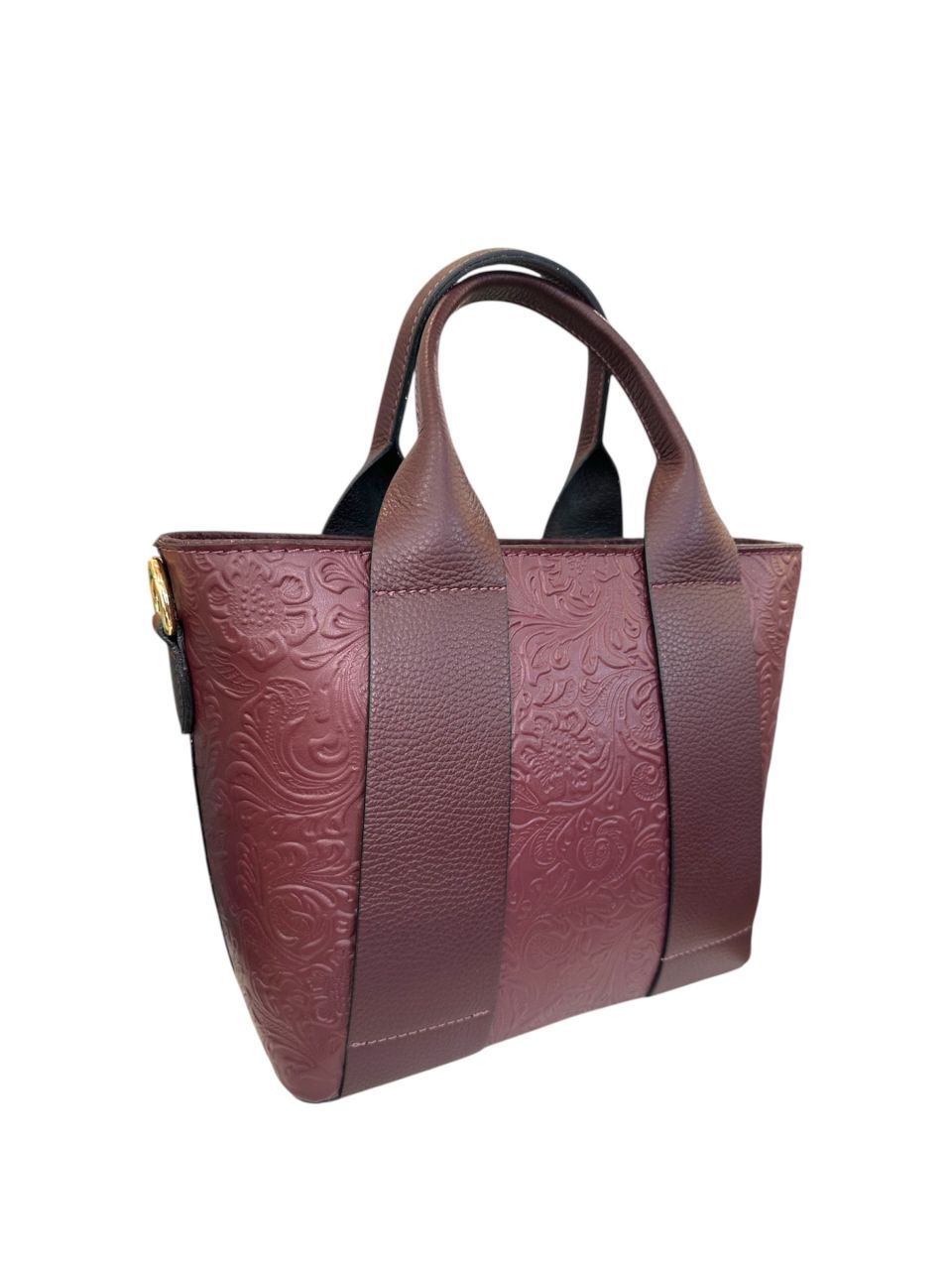 Burgundi női bőr táska és pénztárca szett Burgundi női bőr táska és pénztárca szett