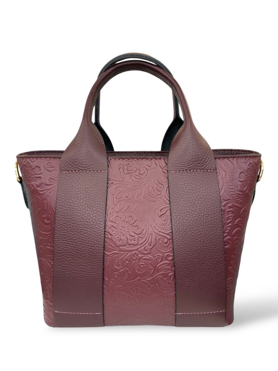 Burgundi női bőr táska és pénztárca szett Burgundi női bőr táska és pénztárca szett