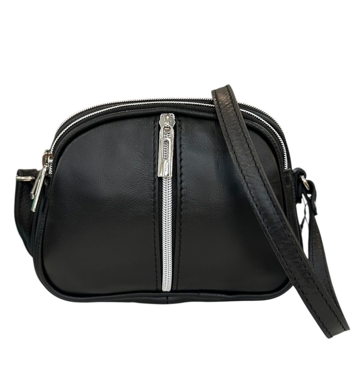 Fekete női bőr táska és pénztárca szett Fekete női bőr táska és pénztárca szett