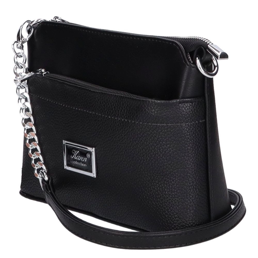 Fekete kicsi női táska és pénztárca szett Fekete kicsi női táska és pénztárca szett