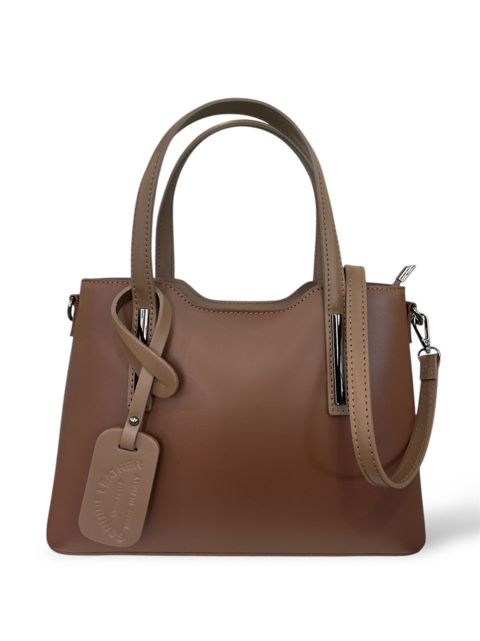 Barna női bőr táska és pénztárca szett Barna női bőr táska és pénztárca szett