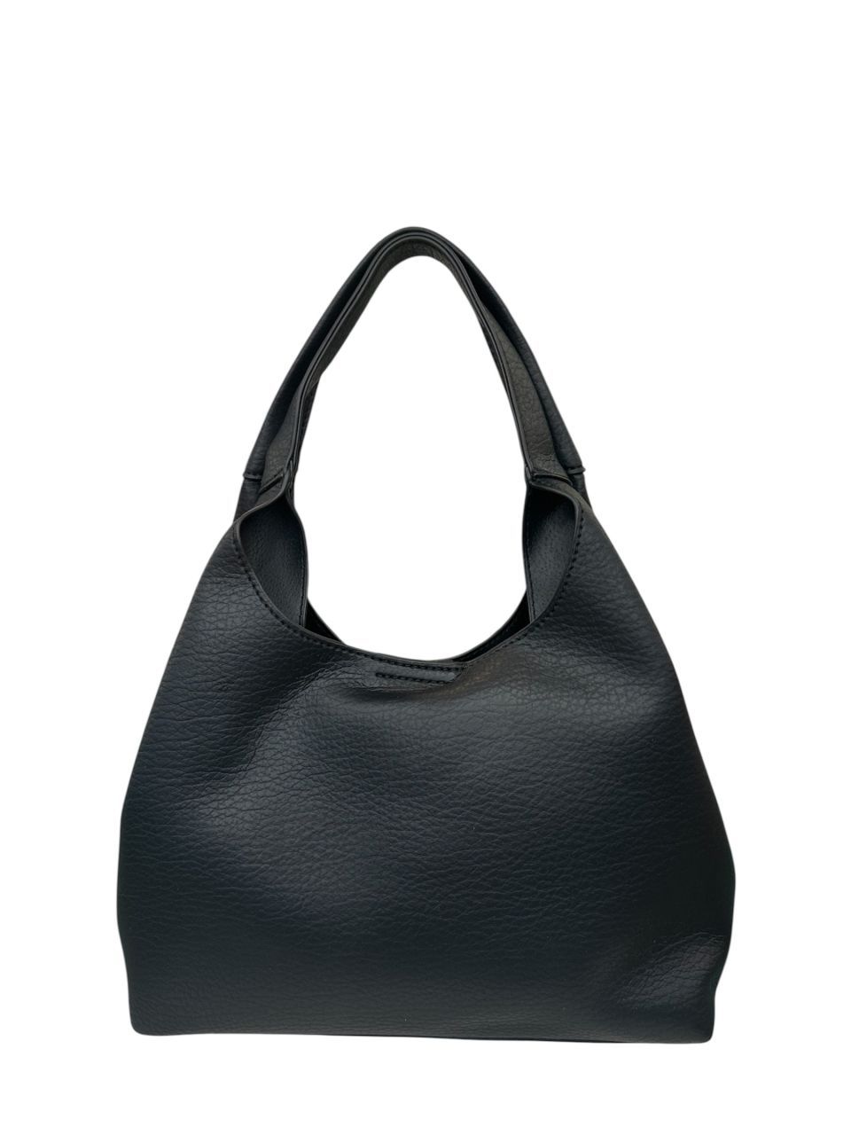 Fekete női válltáska és pénztárca szett Fekete női válltáska és pénztárca szett