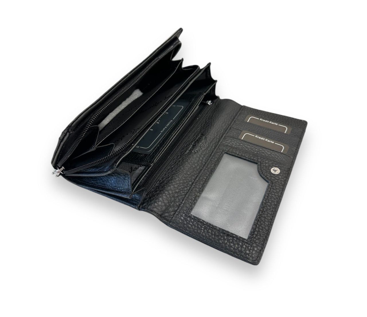 Fekete női válltáska és pénztárca szett Fekete női válltáska és pénztárca szett