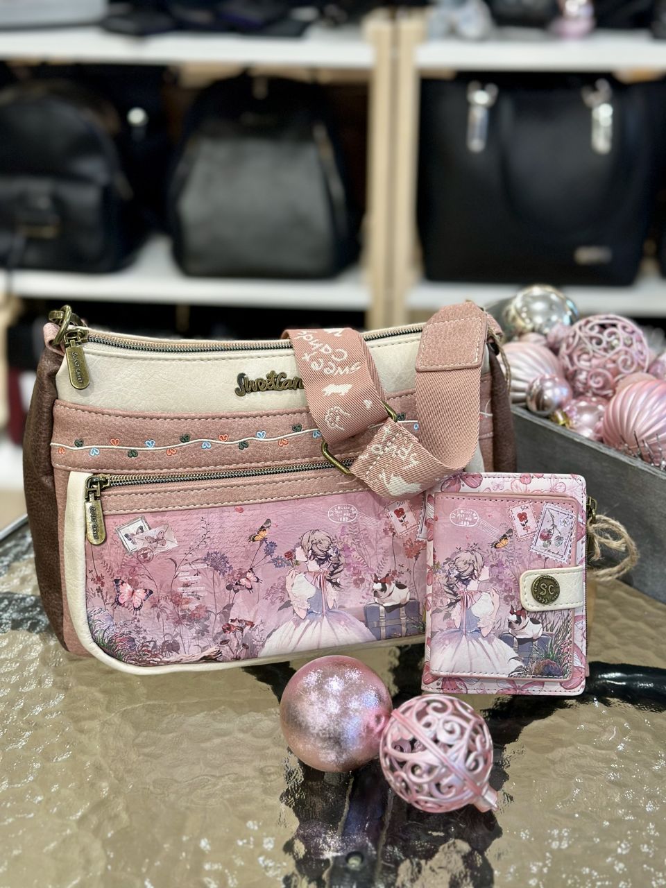 Sweet Candy Pillangókert táska és pénztárca szett Sweet Candy Pillangókert táska és pénztárca szett