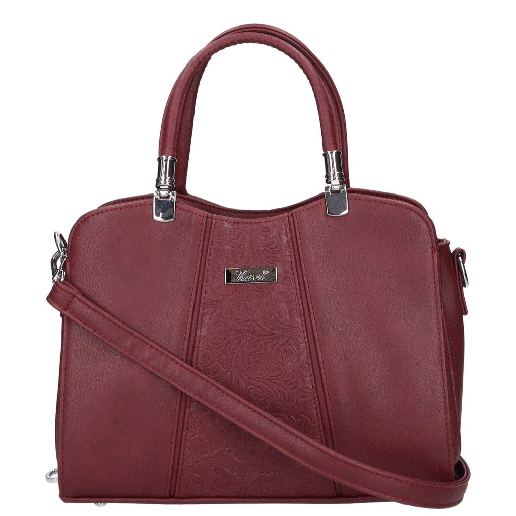 Bordó osztott belsejű Karen kézitáska Bordó osztott belsejű Karen kézitáska