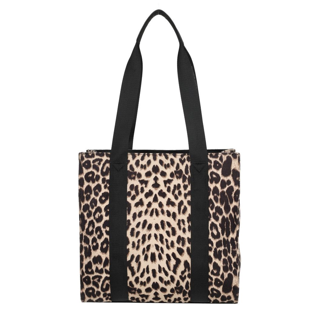 Bézs leopárdmintás sportos nagy válltáska Bézs leopárdmintás sportos nagy válltáska