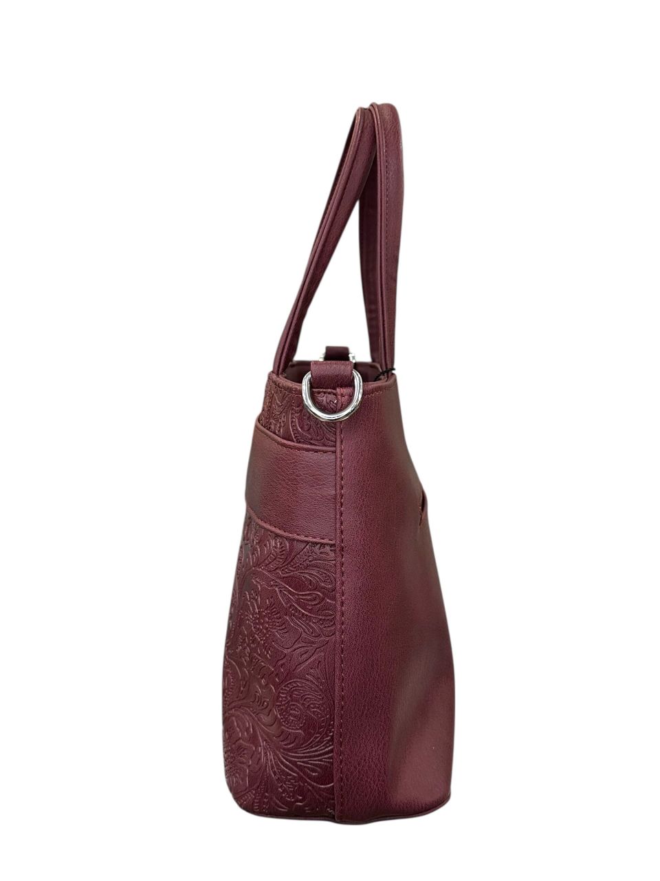 Bordó nyomott virágmintás osztott Karen kézitáska Bordó nyomott virágmintás osztott Karen kézitáska