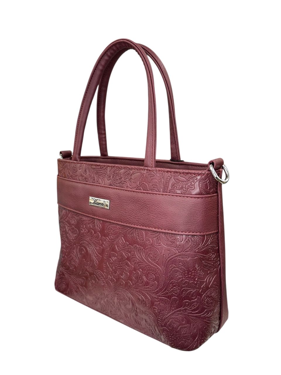 Bordó nyomott virágmintás osztott Karen kézitáska Bordó nyomott virágmintás osztott Karen kézitáska