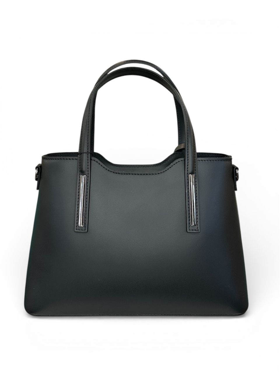 Fekete női bőr kézitáska