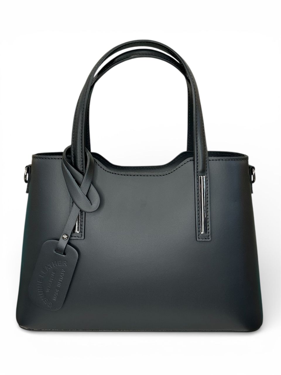 Fekete női bőr kézitáska