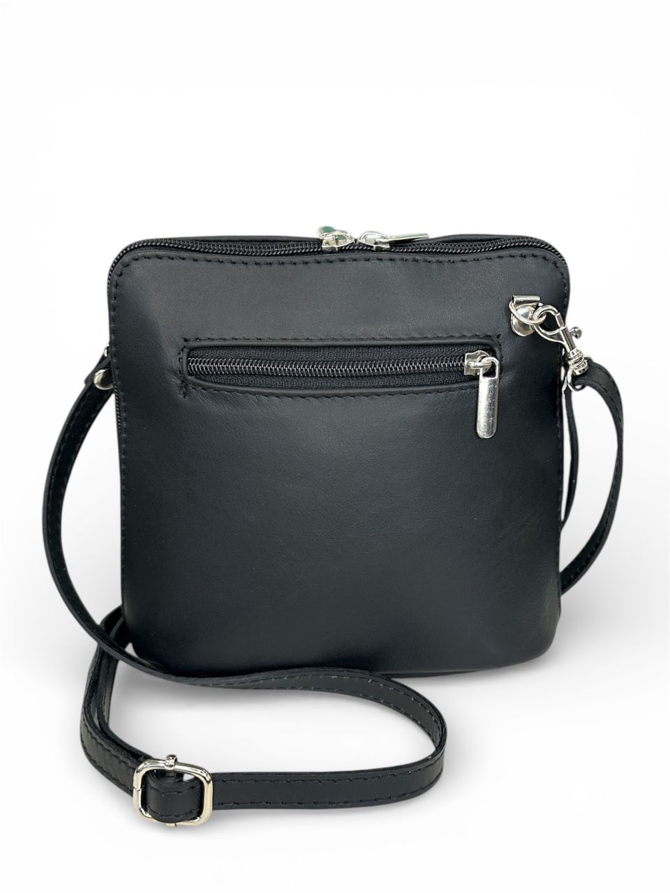 Fekete kicsi bőr oldaltáska