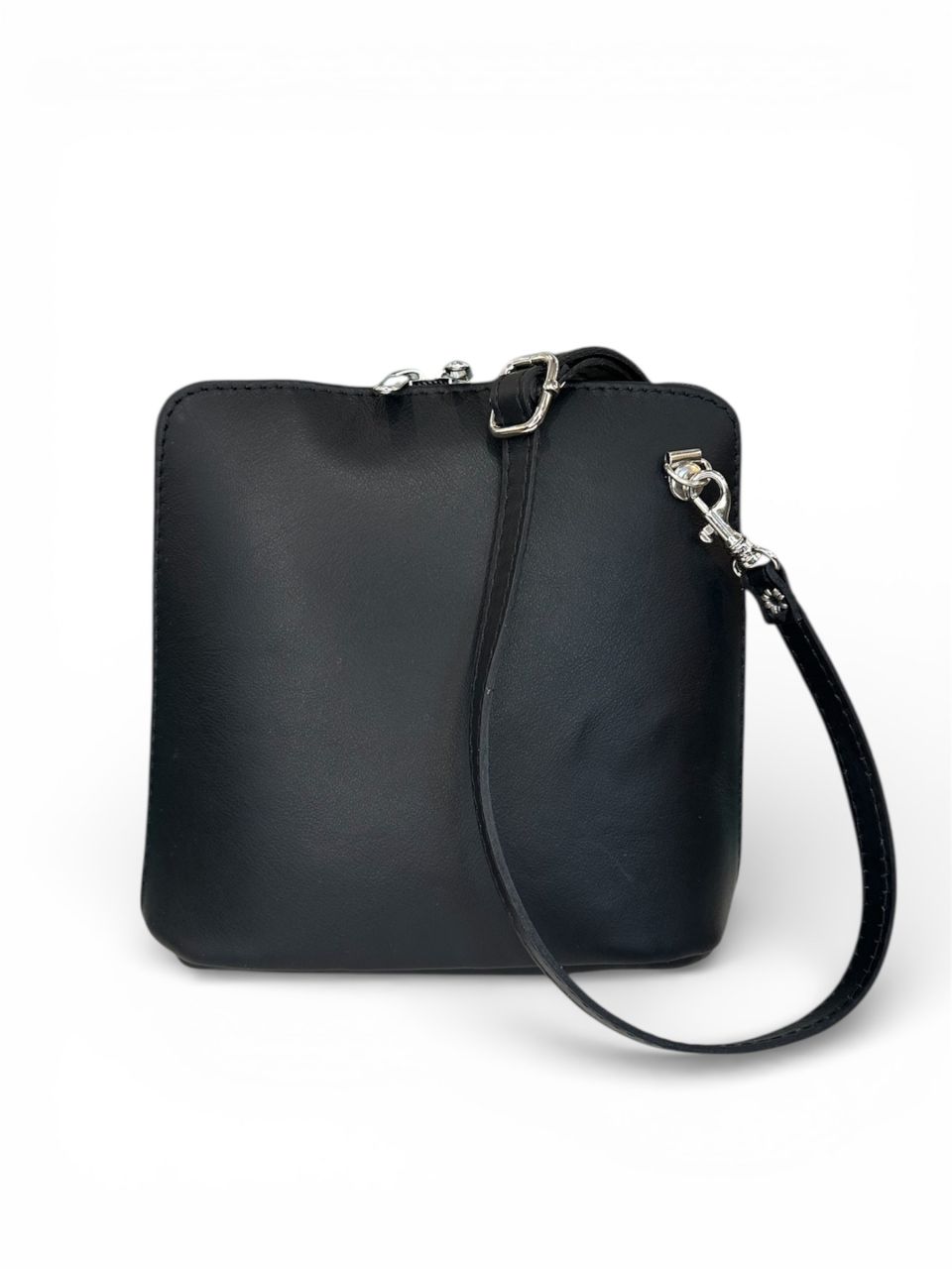 Fekete kicsi bőr oldaltáska