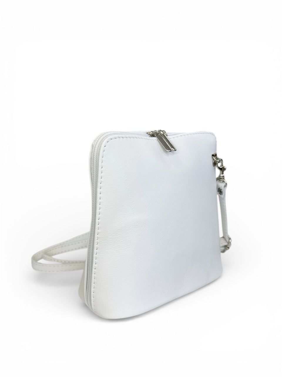 Fehér kicsi bőr oldaltáska Fehér kicsi bőr oldaltáska