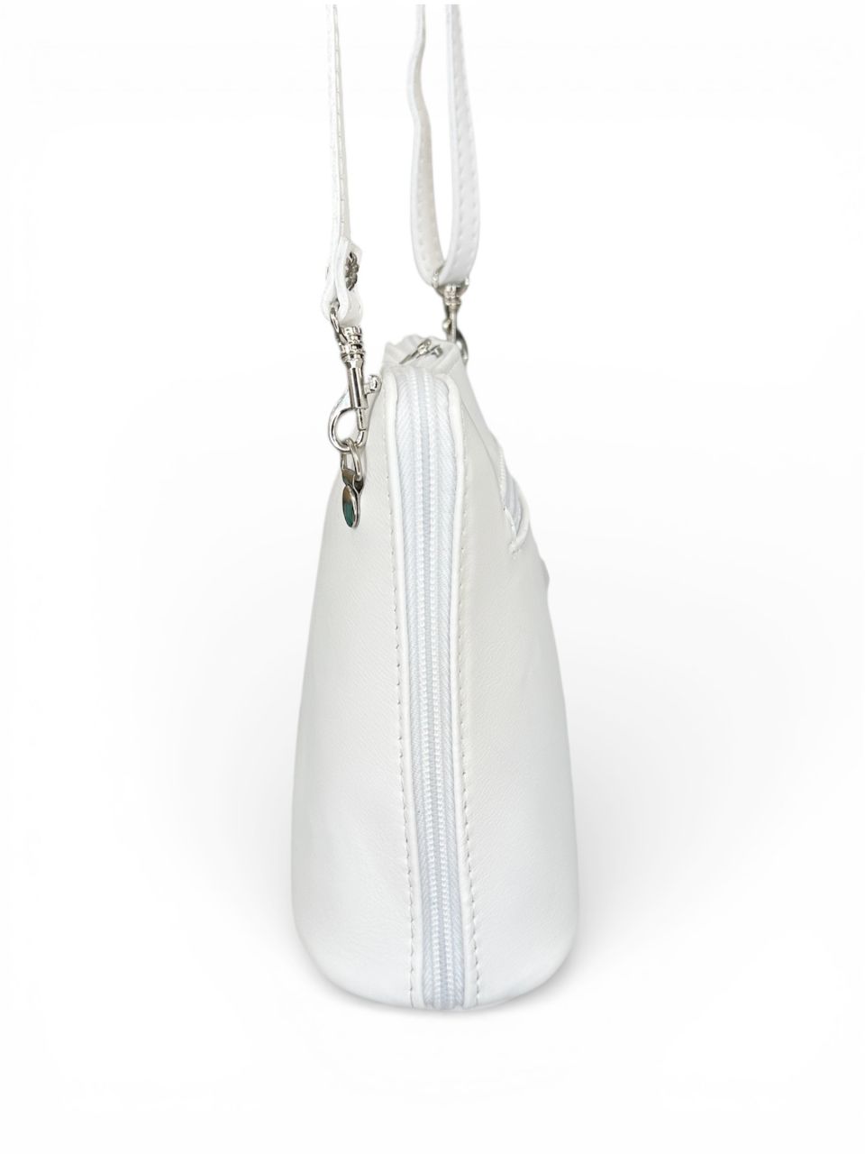 Fehér kicsi bőr oldaltáska Fehér kicsi bőr oldaltáska