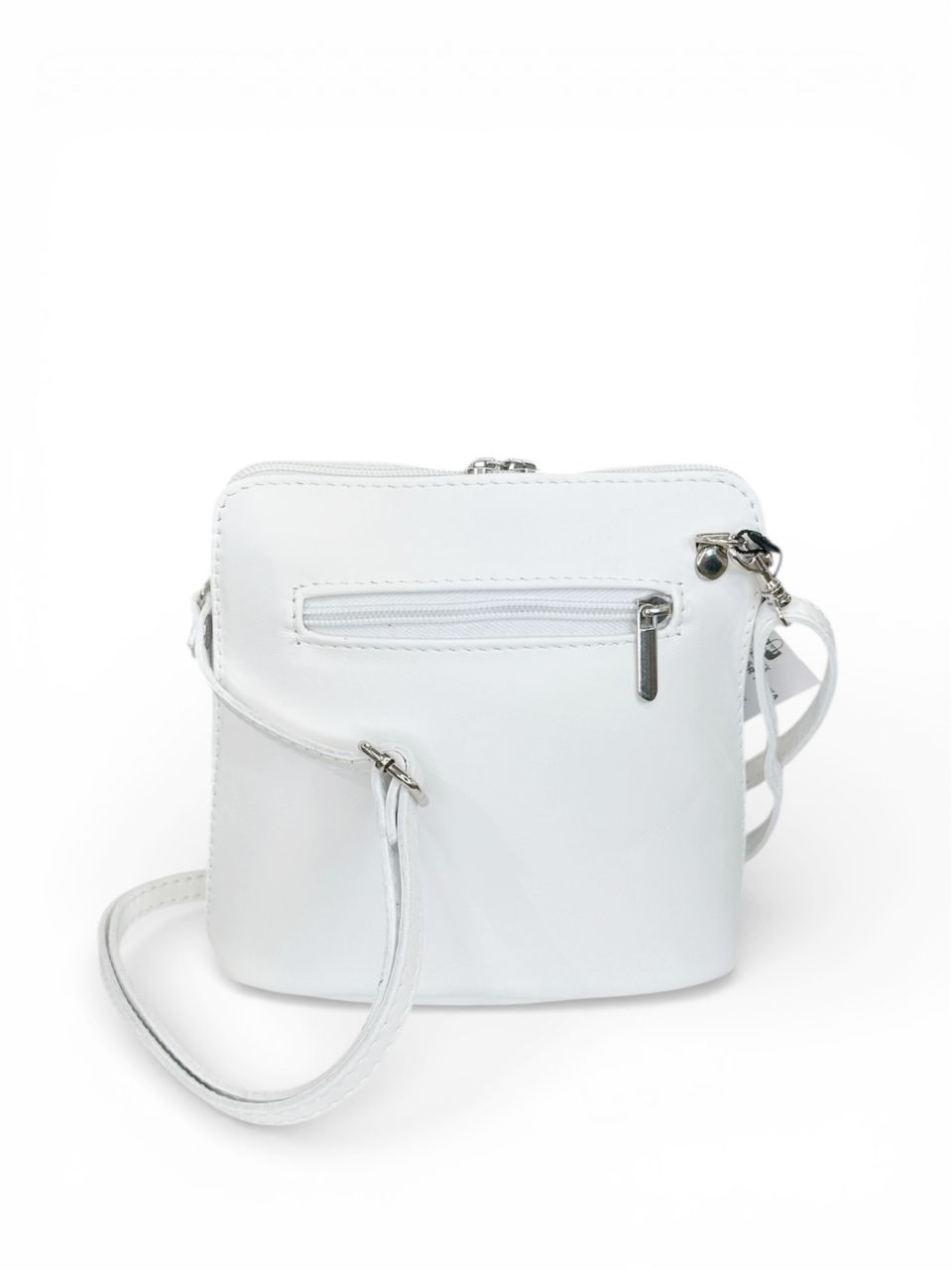 Fehér kicsi bőr oldaltáska Fehér kicsi bőr oldaltáska