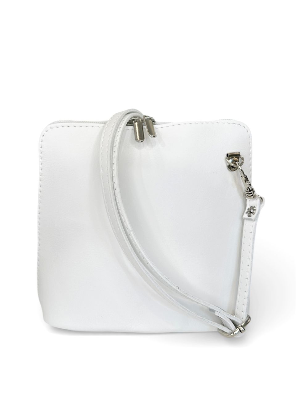 Fehér kicsi bőr oldaltáska Fehér kicsi bőr oldaltáska