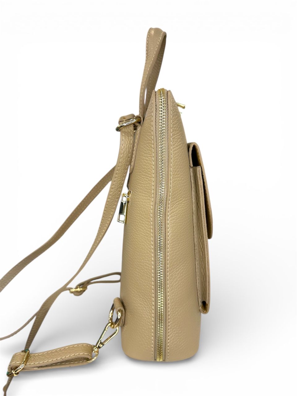 Drapp női bőr átalakítható hátizsák