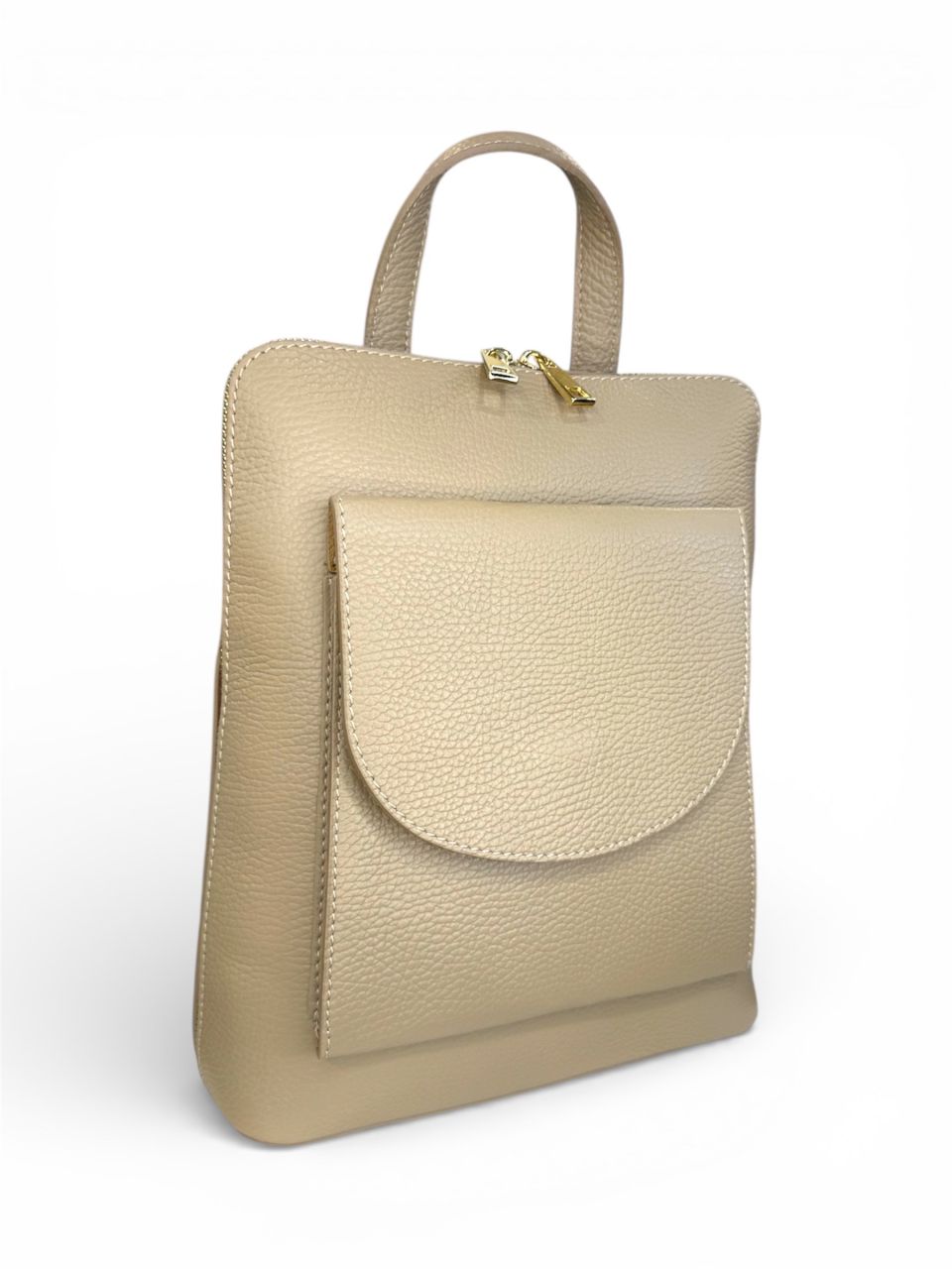 Drapp női bőr átalakítható hátizsák