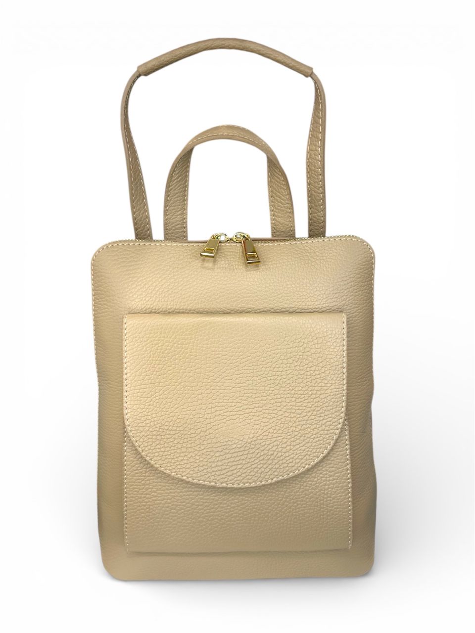 Drapp női bőr átalakítható hátizsák