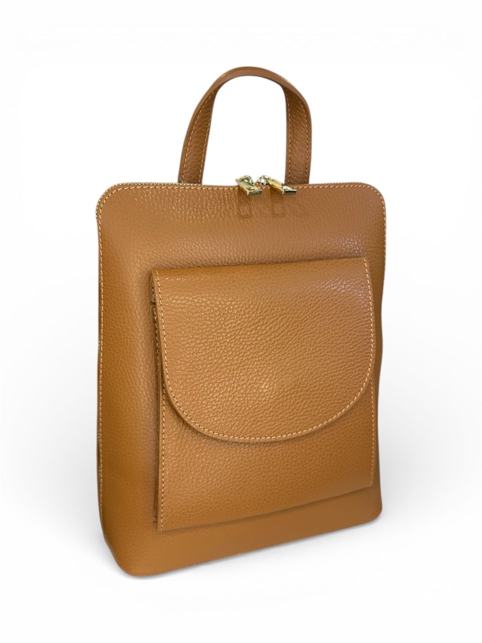 Barna női bőr átalakítható hátizsák